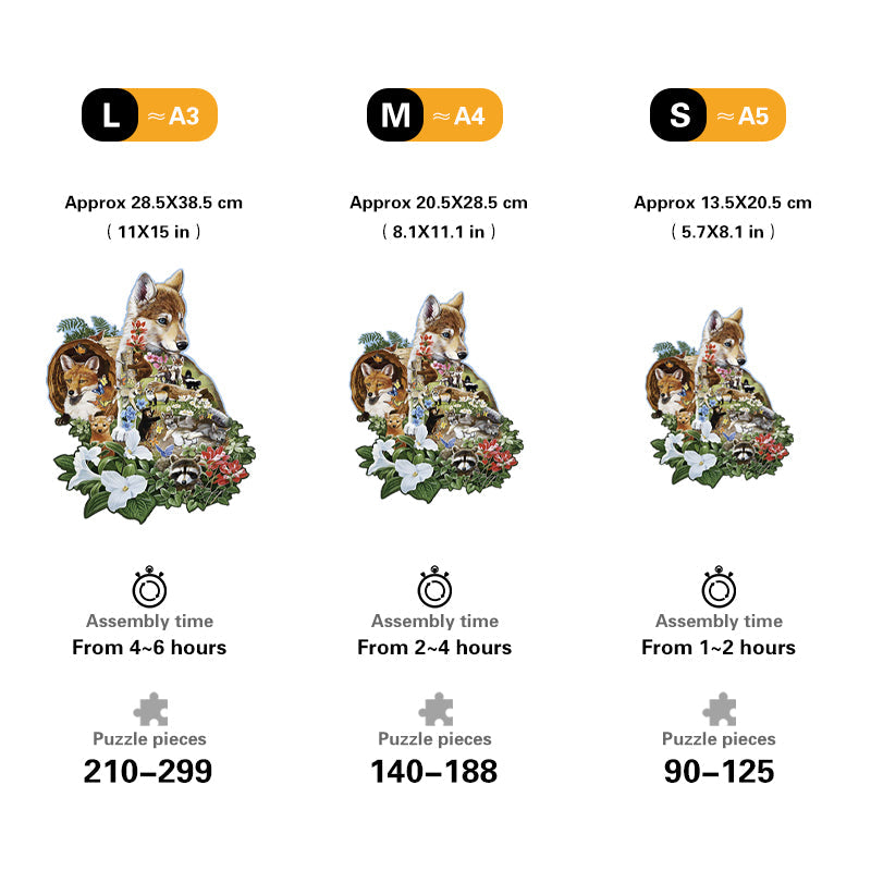 🔥LAST DAY 90% -Wolf Face Wooden Jigsaw Puzzle