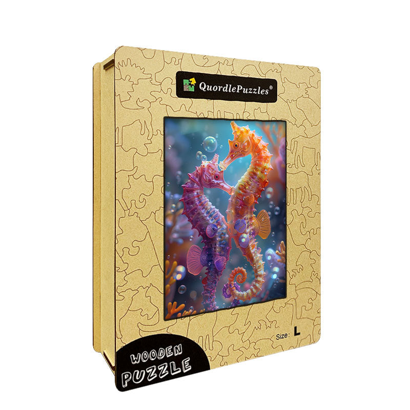 Seahorse Love Wooden Jigsaw Puzzle