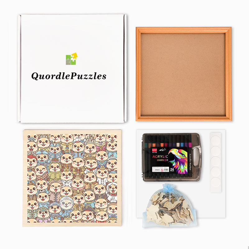 Sloths - Wooden Coloring Puzzle