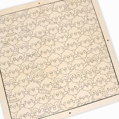 Bird Crowd - Wooden Coloring Puzzle