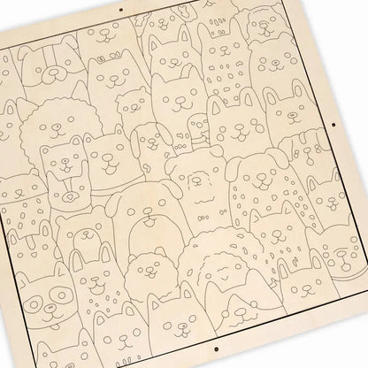 Dog Paradise - Wooden Coloring Puzzle