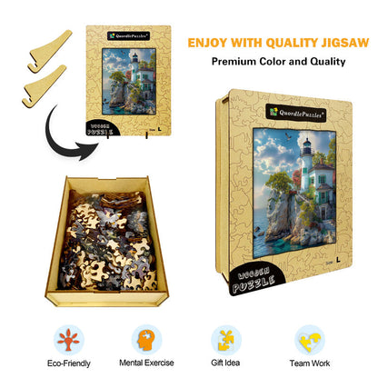 Lighthouse Cove Wooden Jigsaw Puzzle