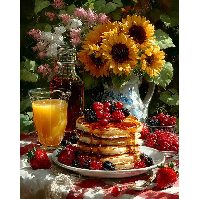 Garden Breakfast Wooden Jigsaw Puzzle