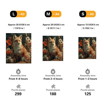 Mystical Fox Wooden Jigsaw Puzzle