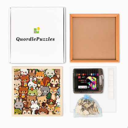 Forest Crew - Wooden Coloring Puzzle