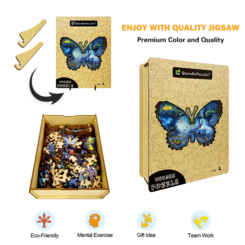 🔥LAST DAY 82% OFF-Butterflies and Unicorns puzzle