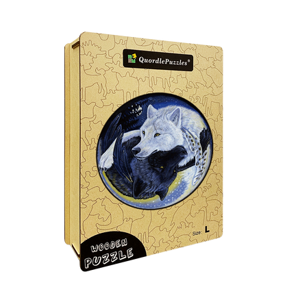 Black and White Wolf Puzzle