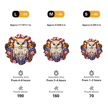 🔥LAST DAY 86% -Minimal Cute Baby Owl Wooden Jigsaw Puzzle