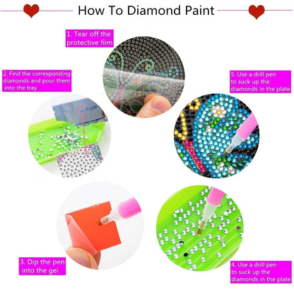 Gör-det-själv Ball Diamond Målning Underlägg